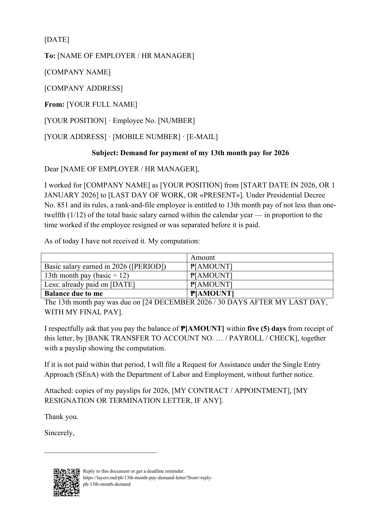 13th month pay not paid: first page