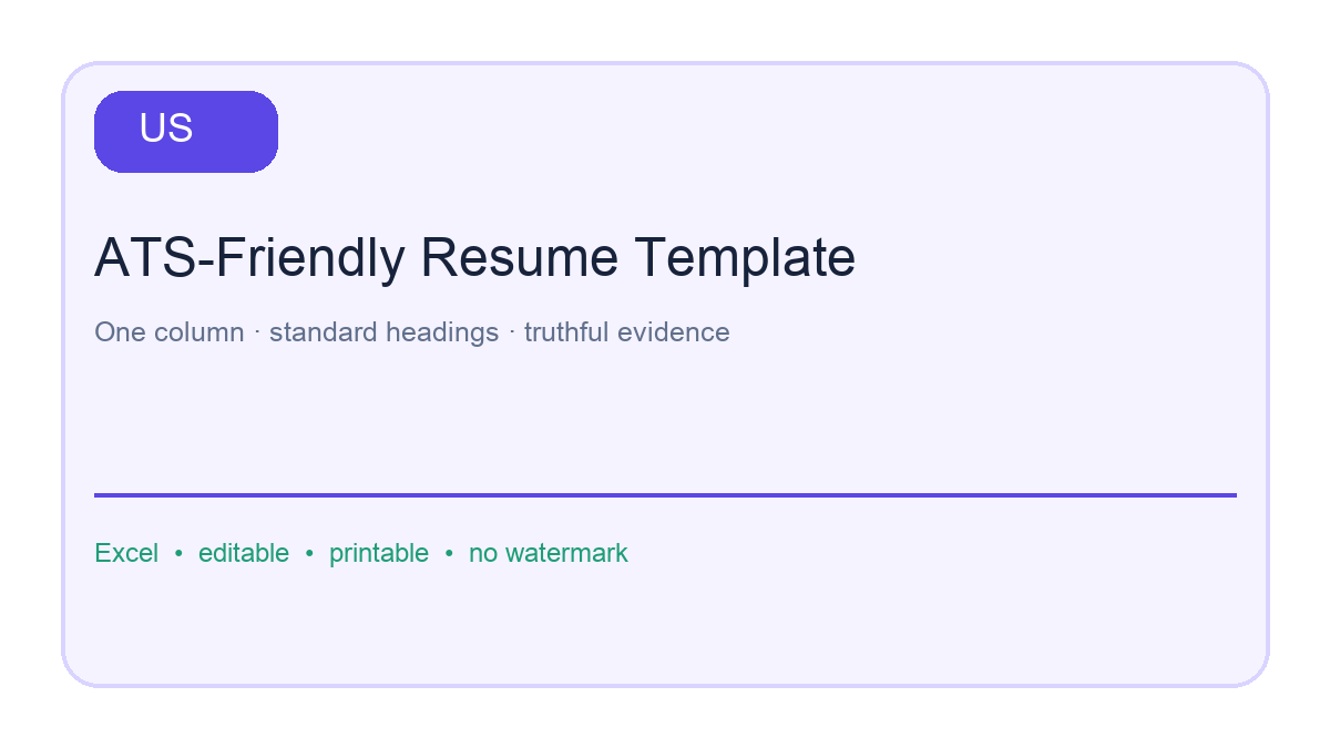 ATS-friendly resume template: first page