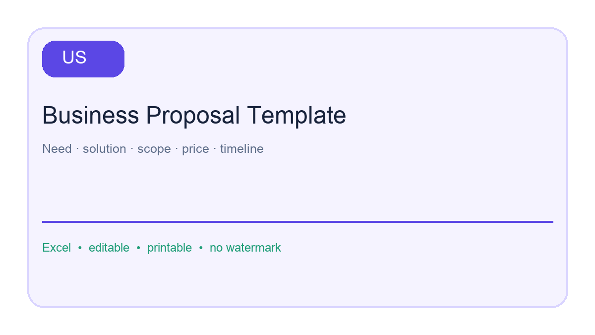 Business Proposal Template: first page