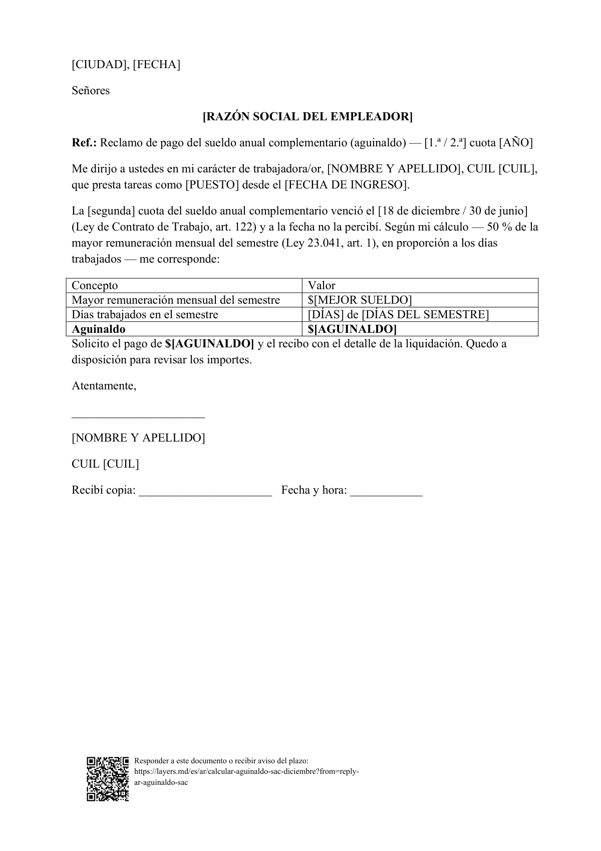 Aguinaldo 2026: calculá el tuyo: first page