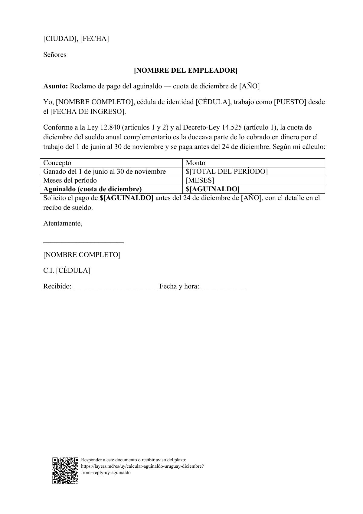 Calculá tu aguinaldo de diciembre: first page