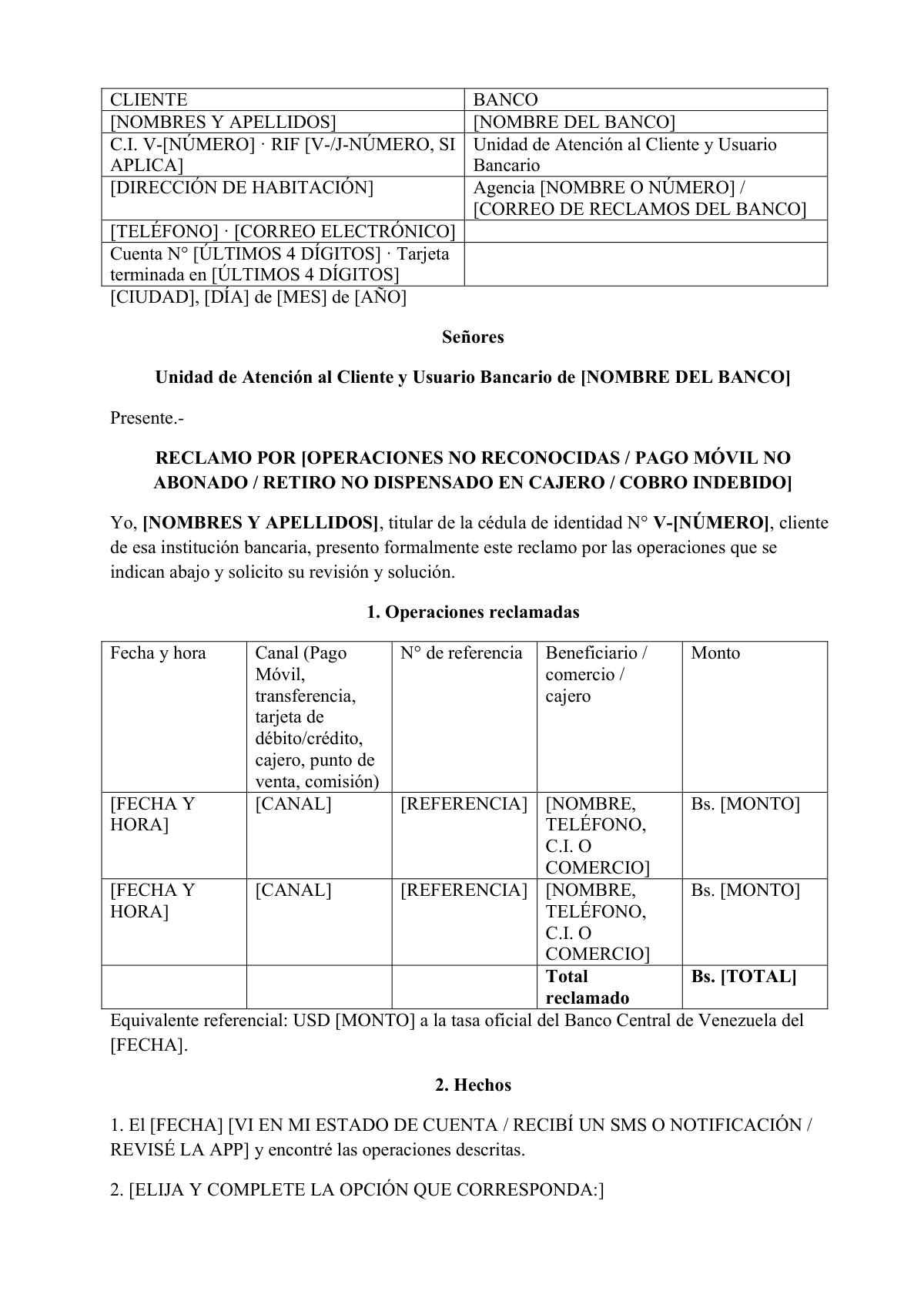 El banco te debitó algo que no hiciste: first page
