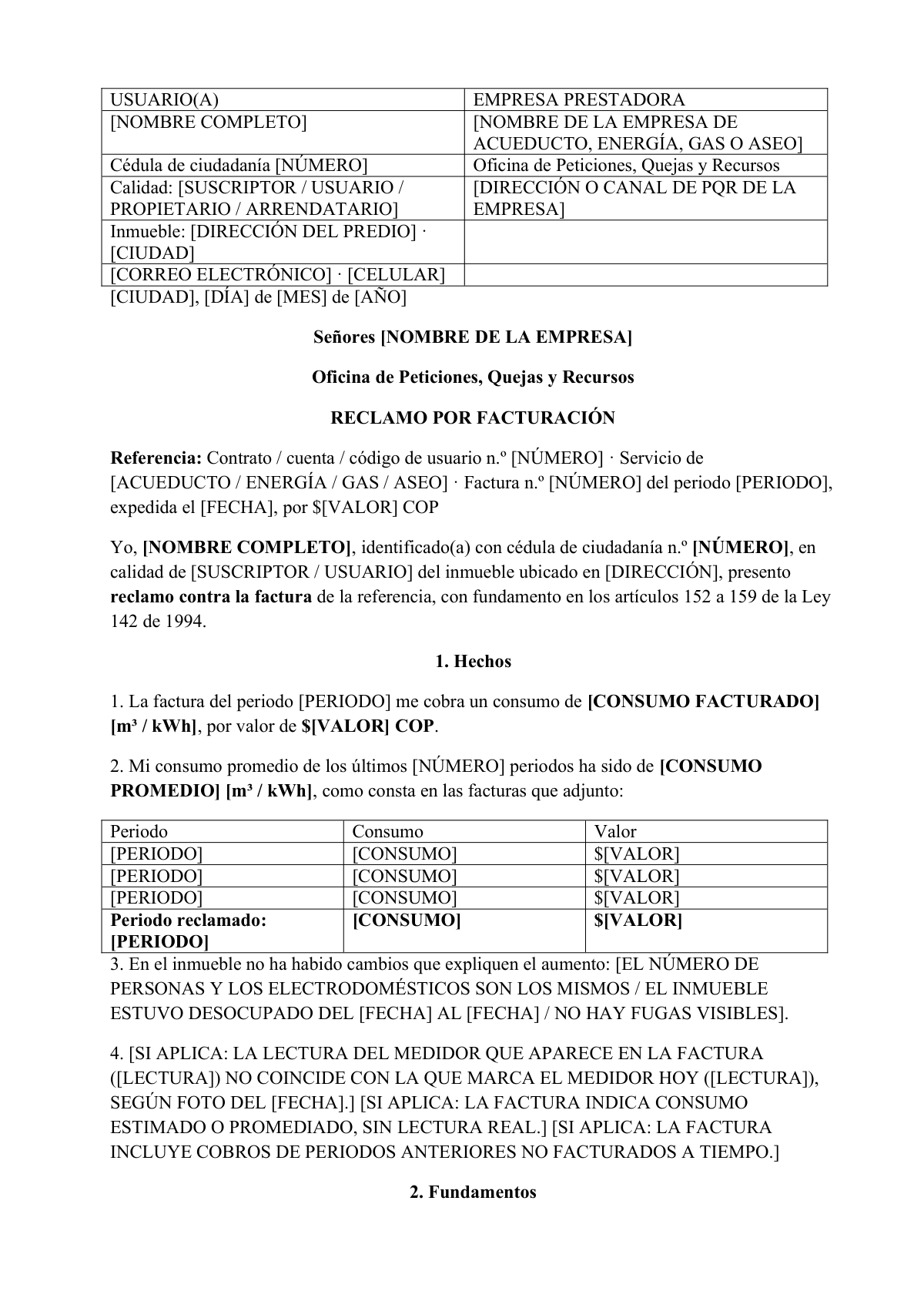 Te llegó una factura de agua, luz o gas que no cuadra: first page