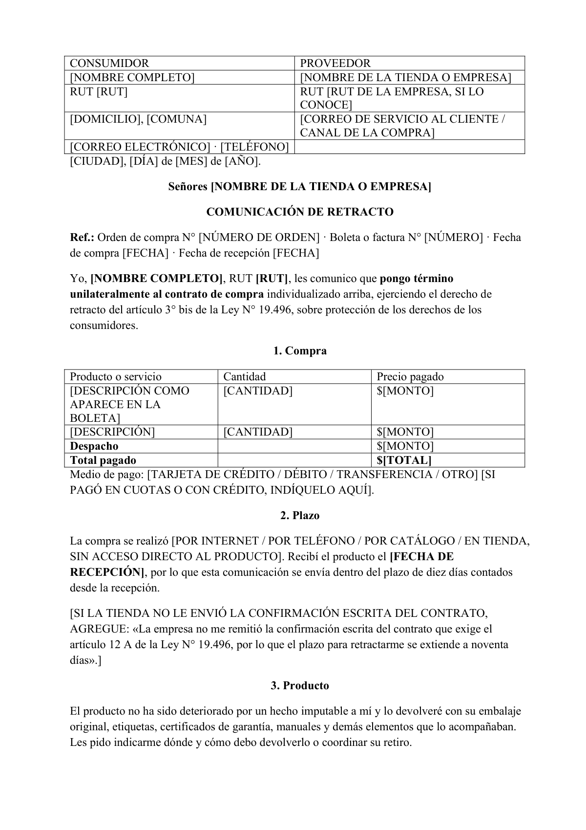 Te arrepentiste de una compra por internet: first page