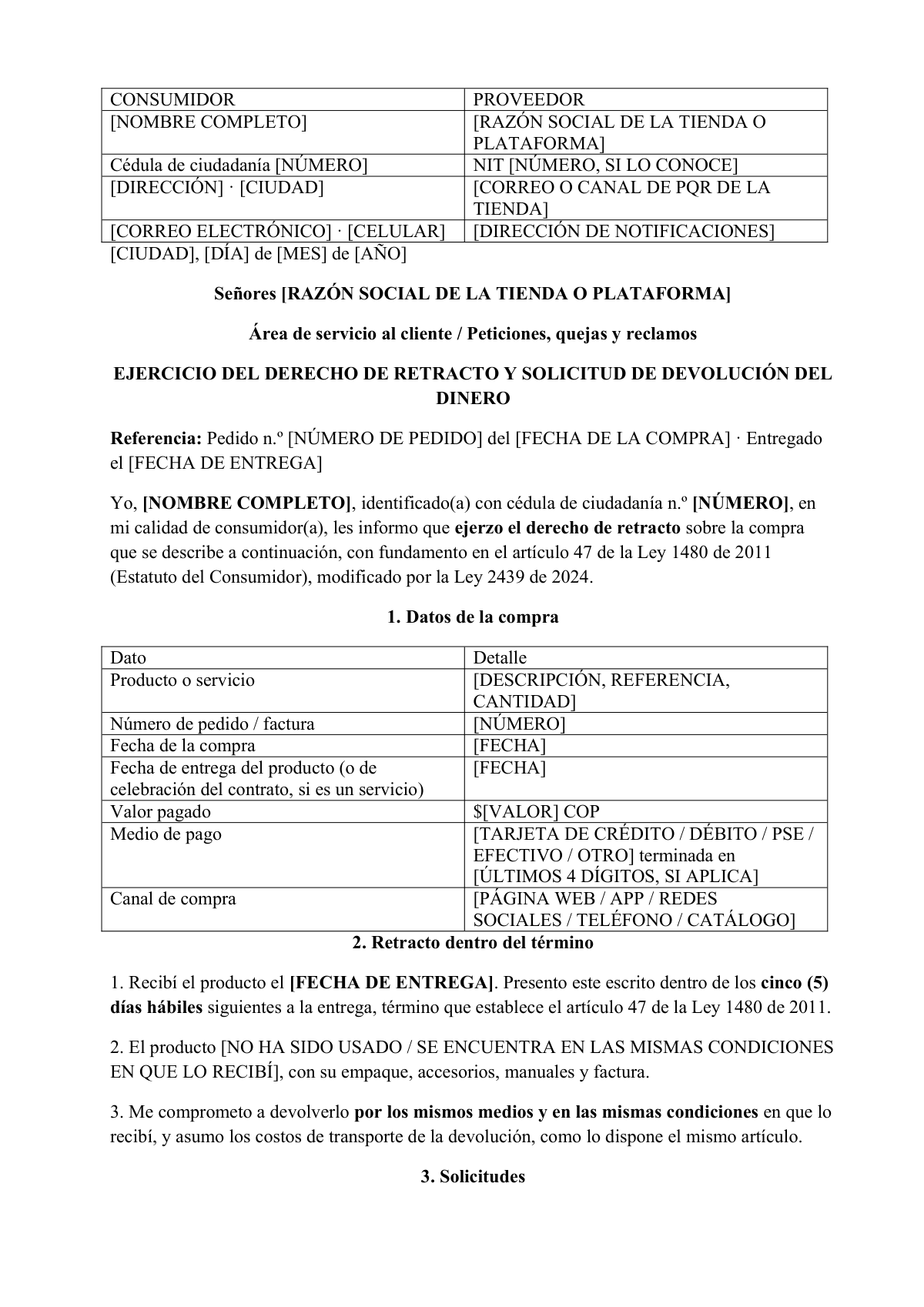 Te arrepentiste de una compra por internet: first page
