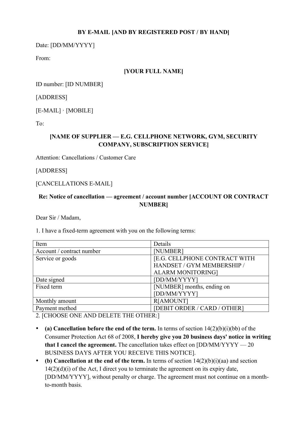 Want out of a fixed-term contract?: first page