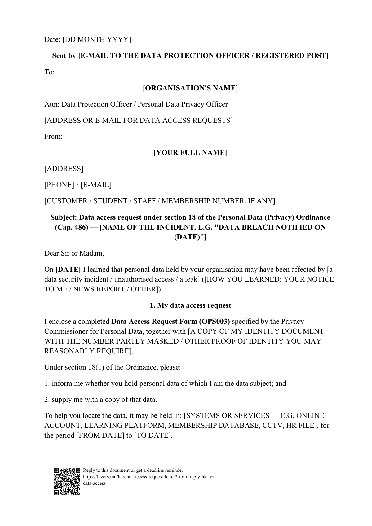 Told your data may have leaked in Hong Kong?: first page