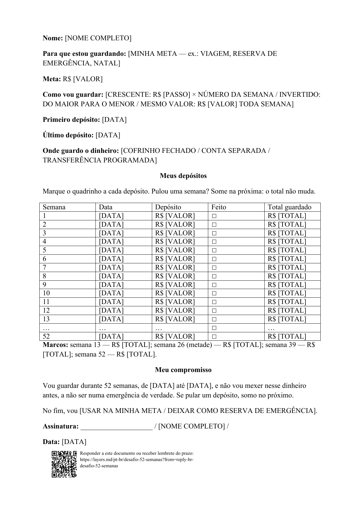 Desafio das 52 semanas: first page