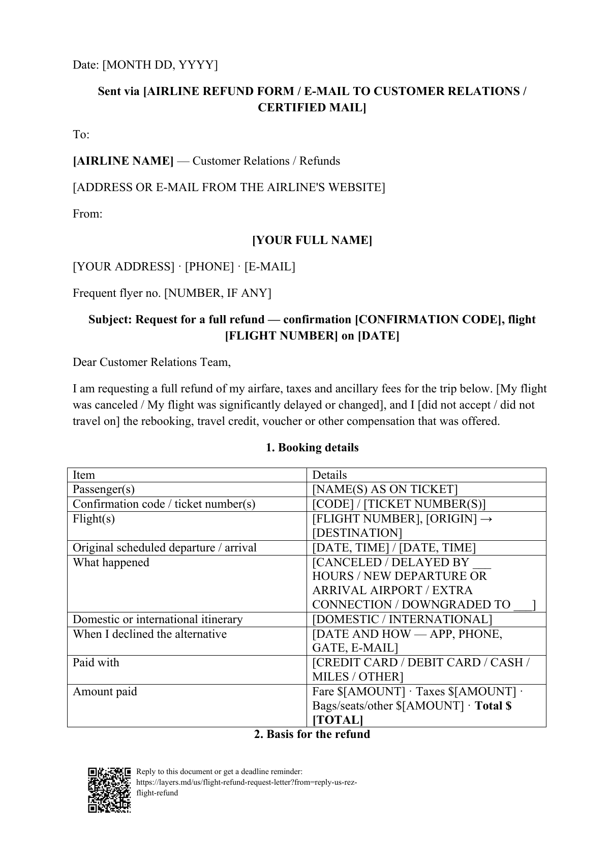 Flight canceled or delayed for hours?: first page