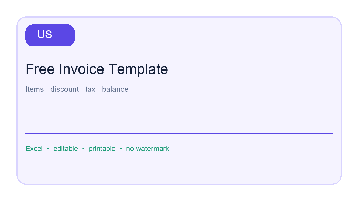 Free invoice template: first page
