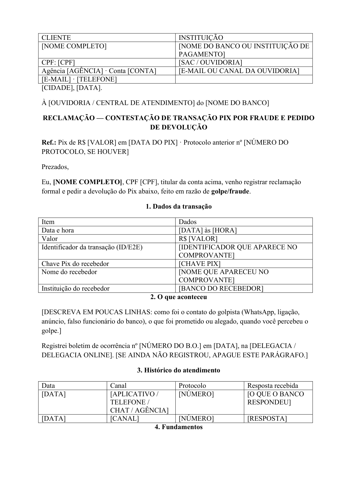 Caiu em golpe no Pix e o banco não resolveu: first page