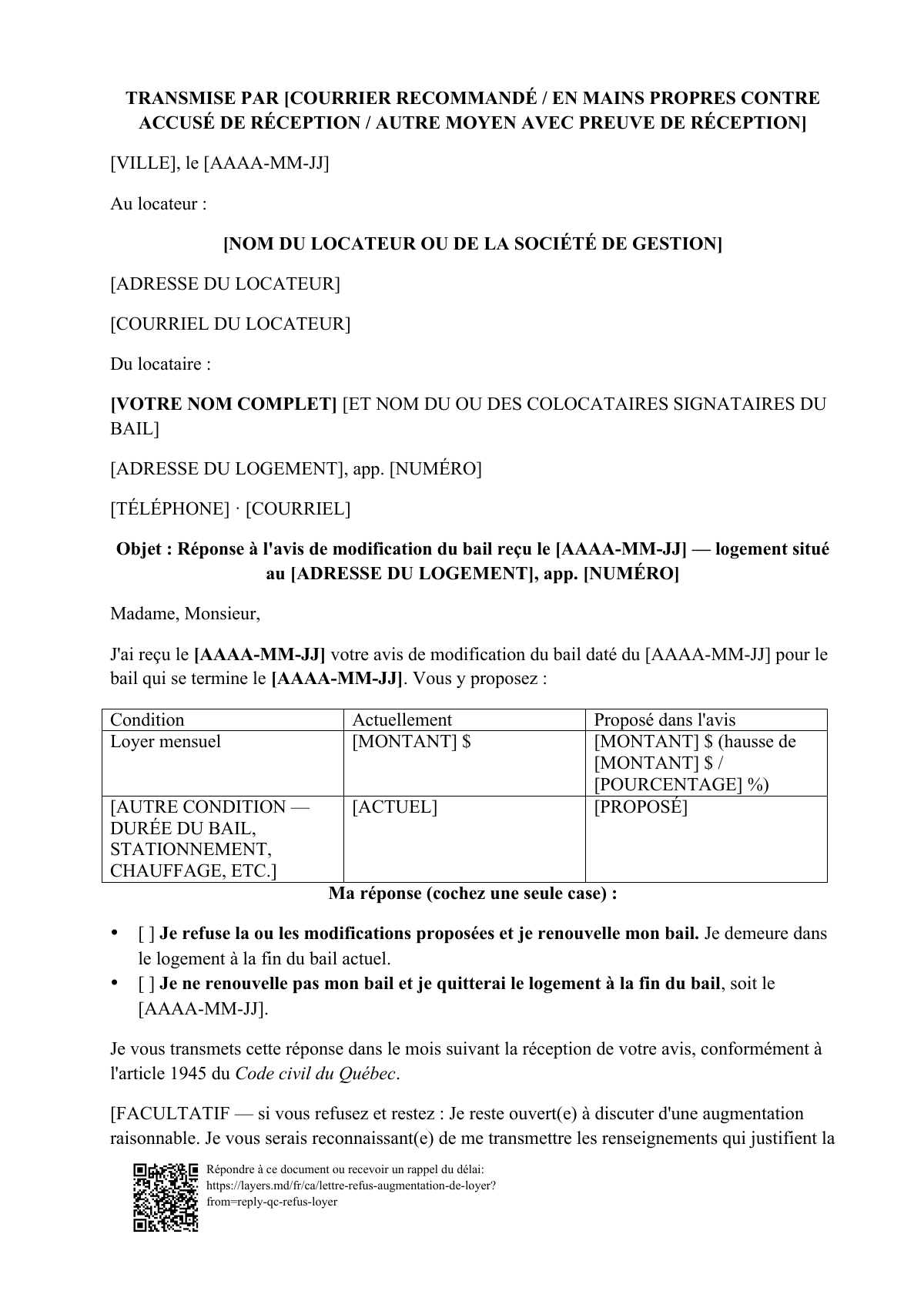 Vous avez reçu un avis d'augmentation de loyer?: first page