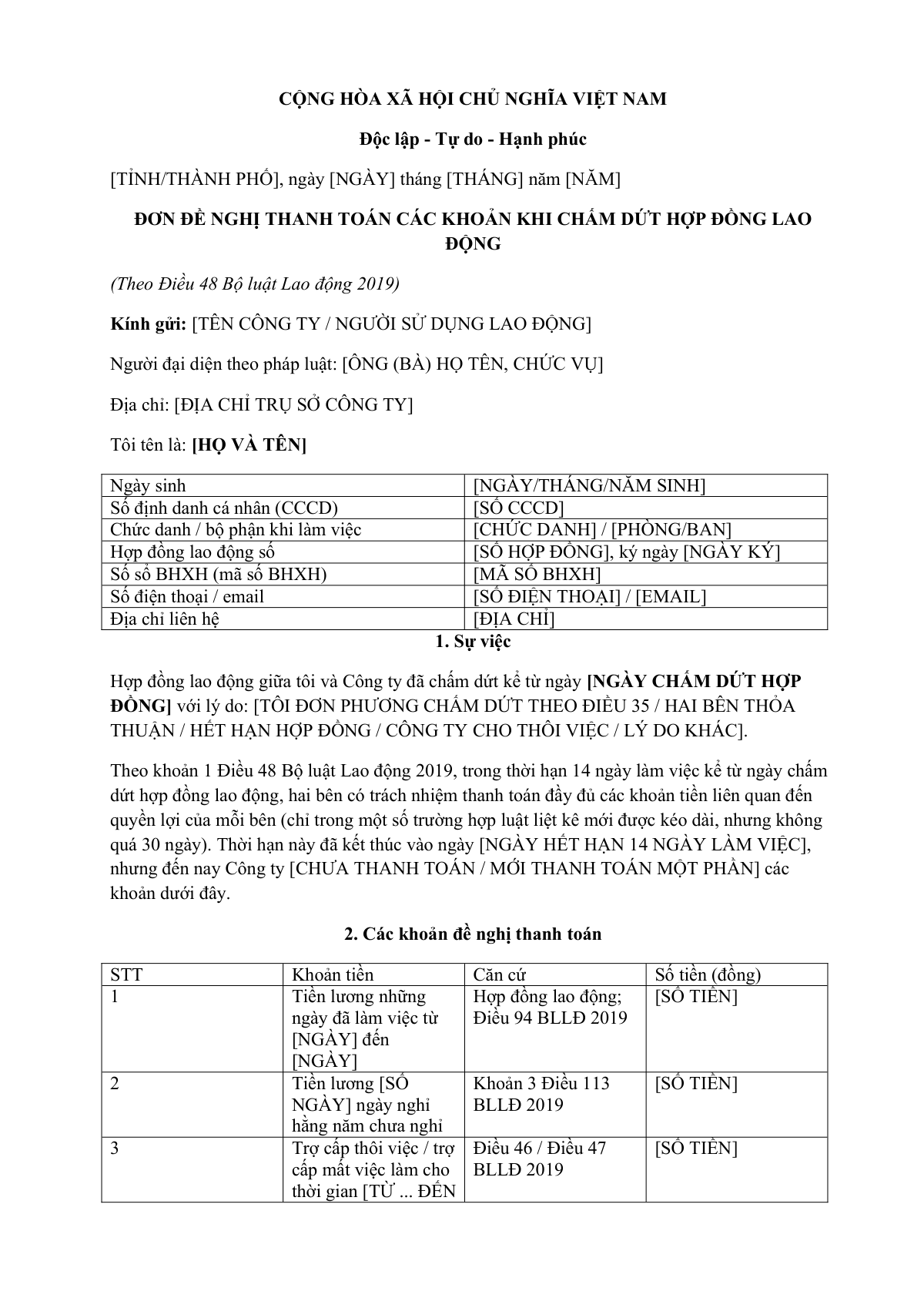 Công ty chưa trả lương khi nghỉ việc: first page