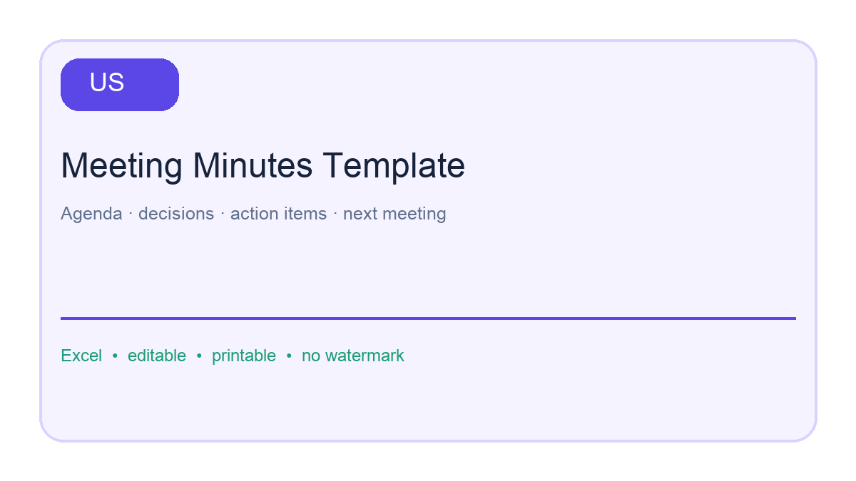 Meeting Minutes Template: first page