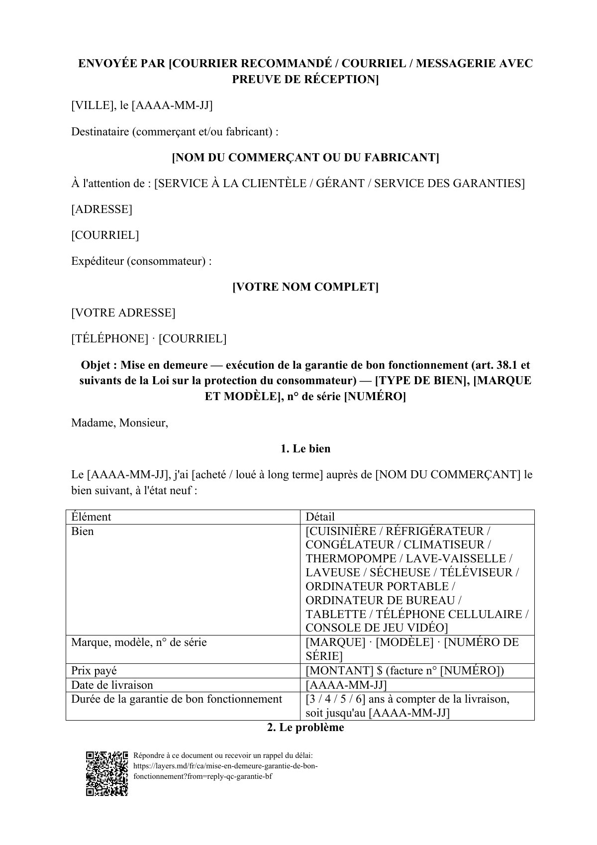 Votre frigo, votre laveuse ou votre cellulaire est tombé en panne?: first page