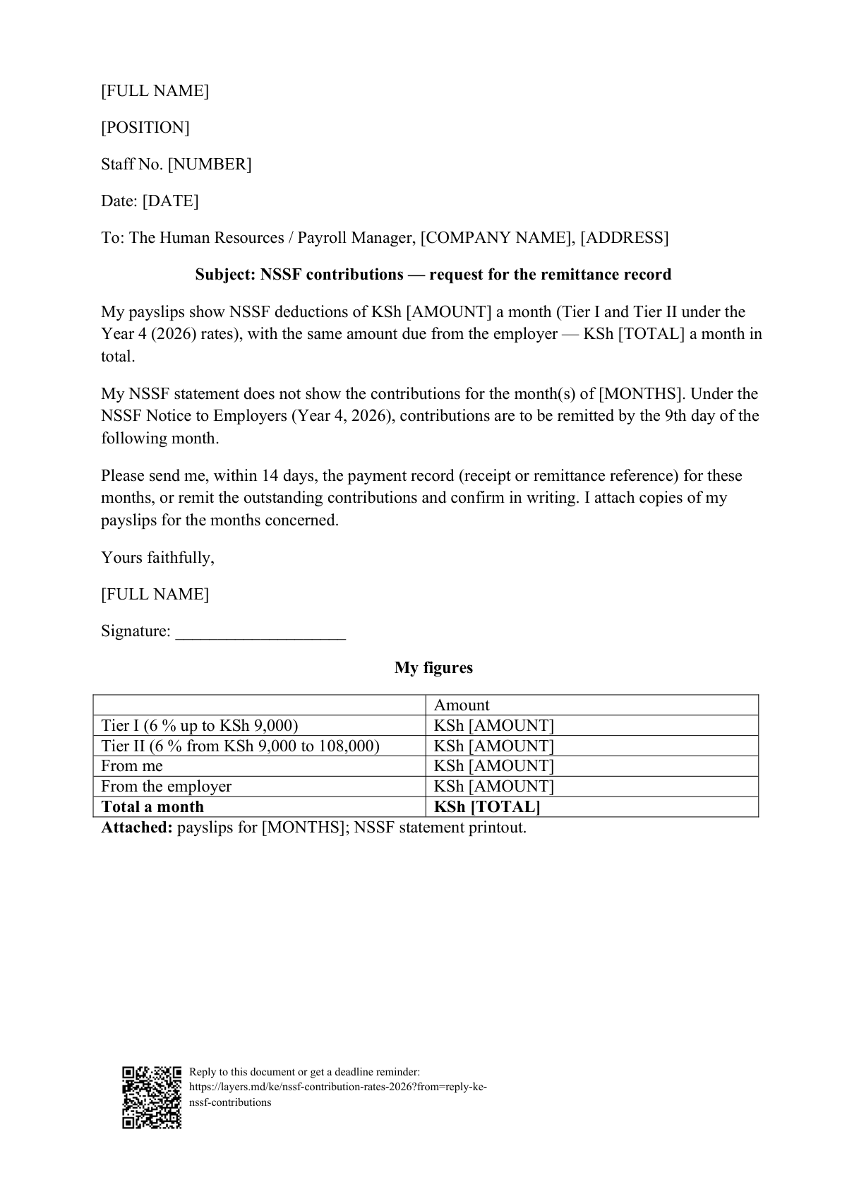 NSSF contribution rates 2026: first page