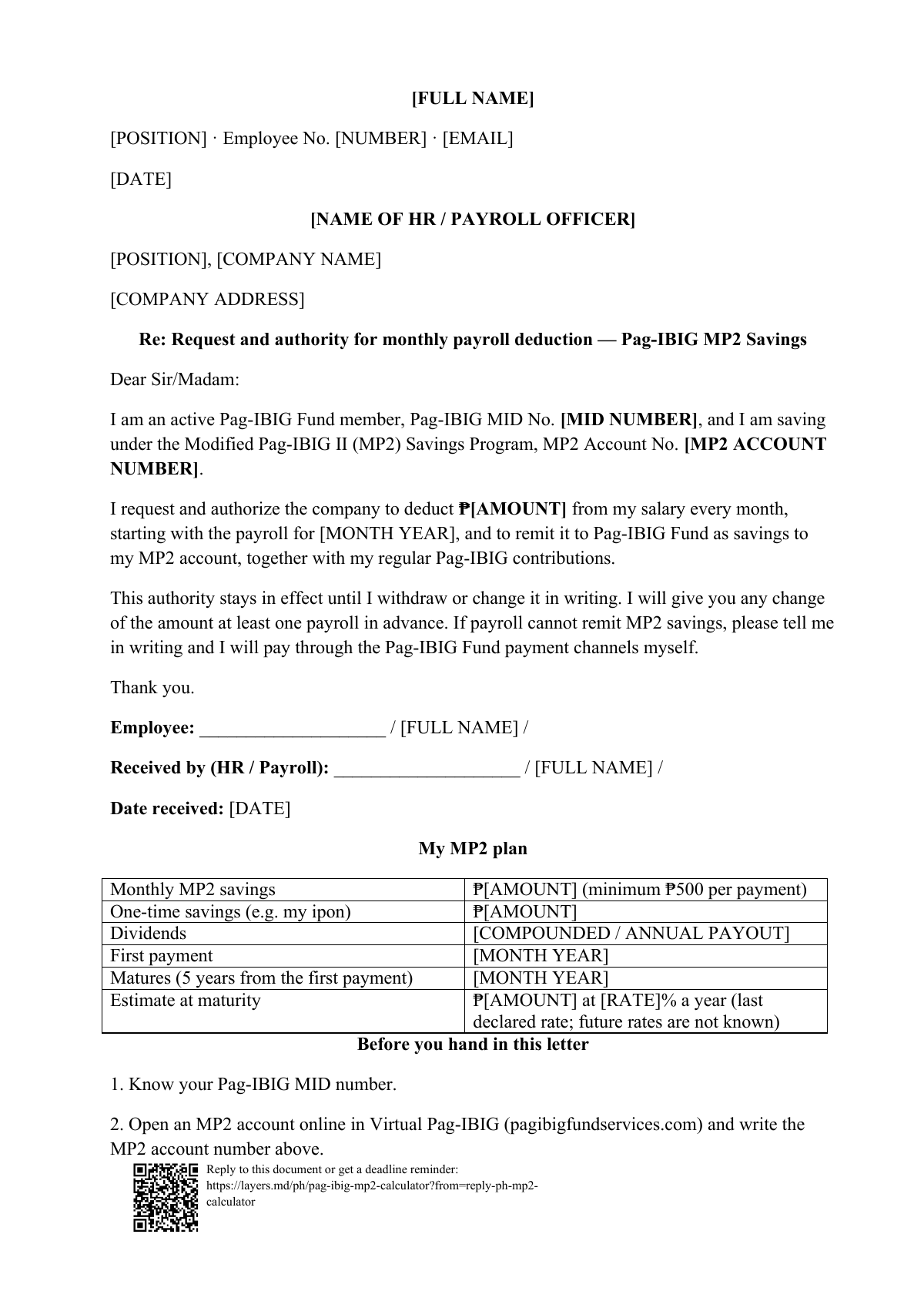 Put your ipon to work: first page