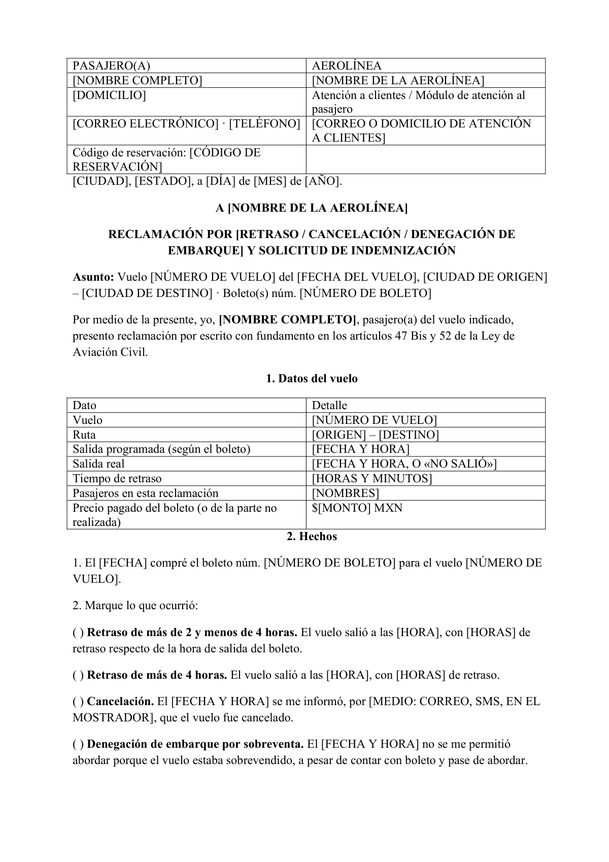 Te retrasaron o cancelaron el vuelo: first page