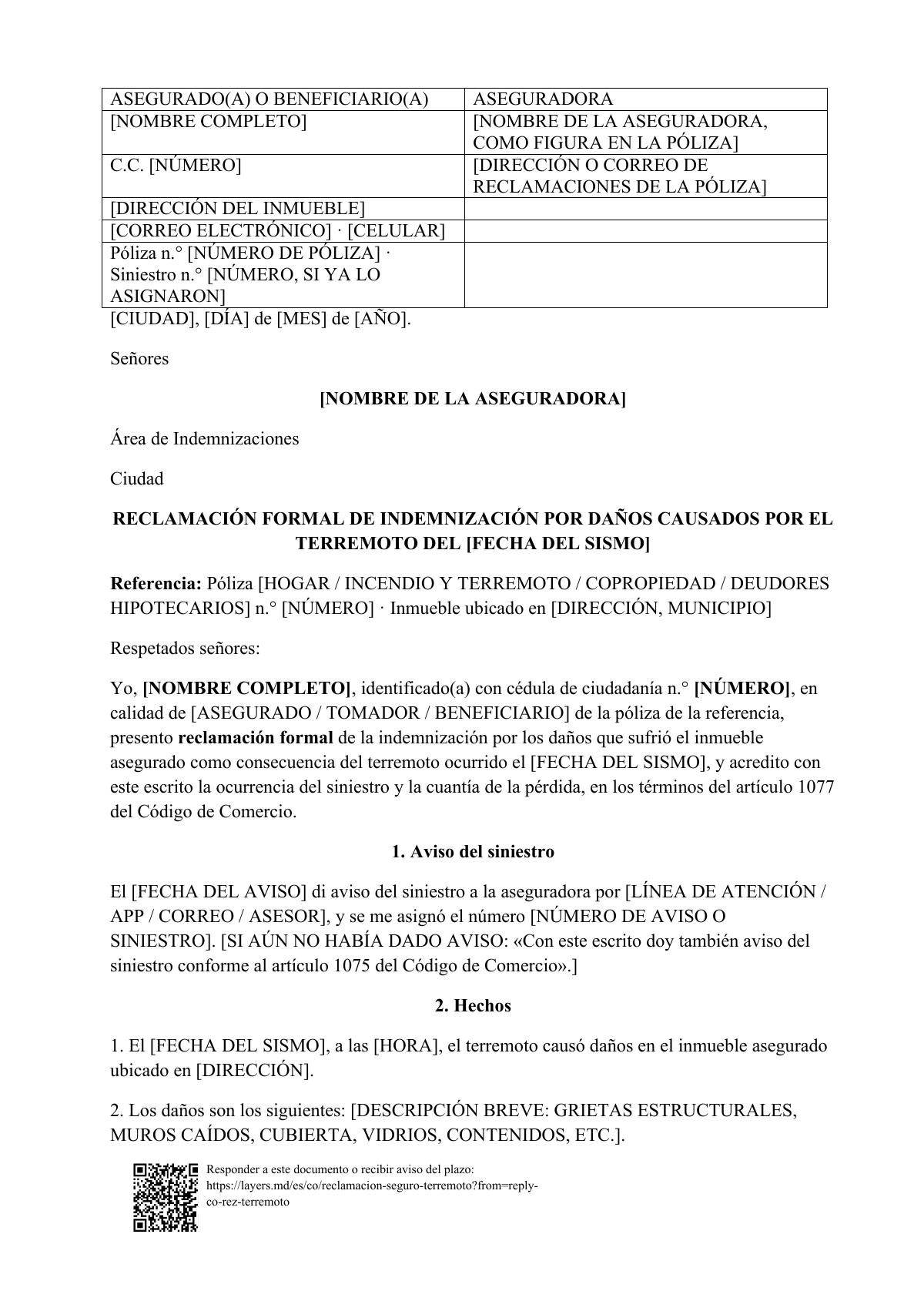 Su casa quedó con daños por el terremoto: first page