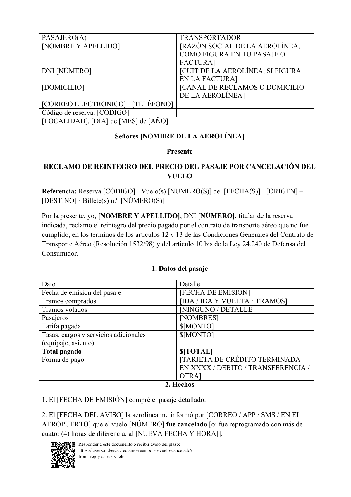 Te cancelaron el vuelo: first page
