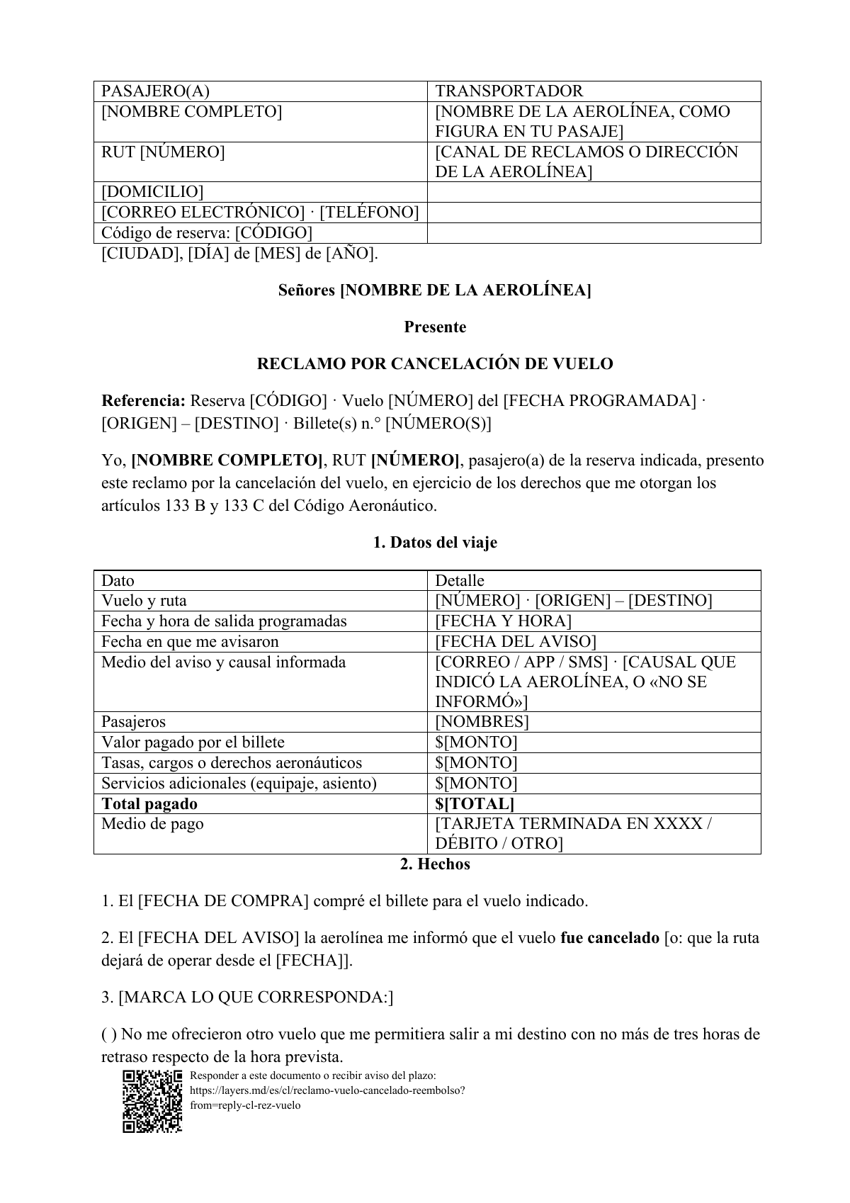Te cancelaron el vuelo: first page