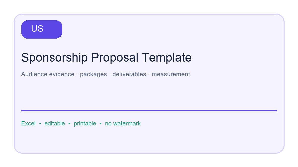 Sponsorship Proposal Template: first page