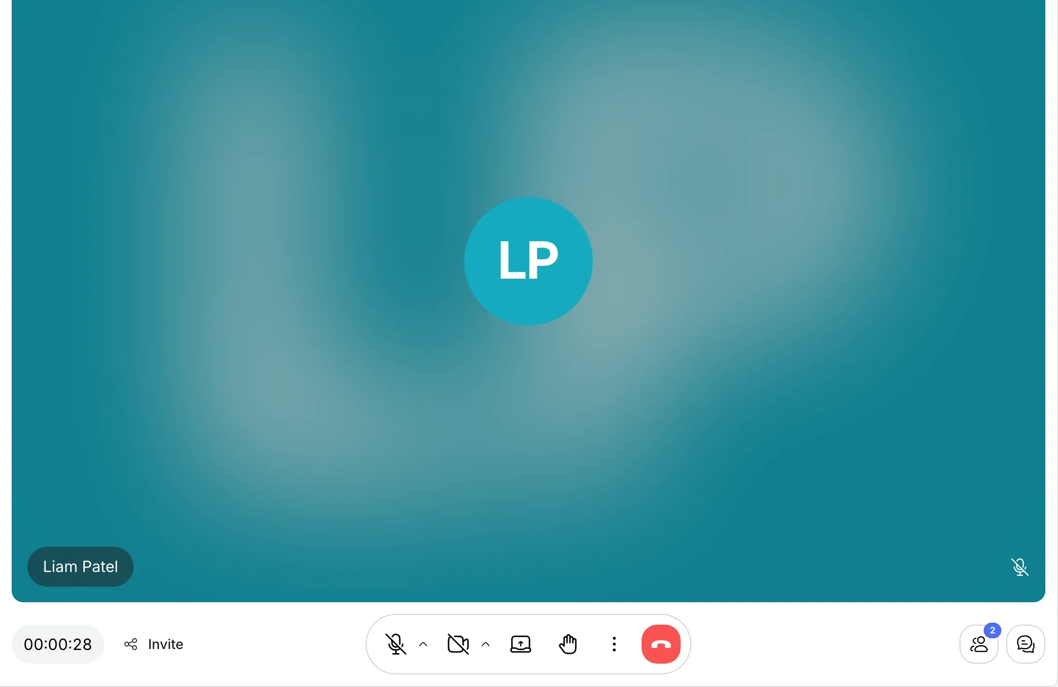 A pinned participant — their tile fills the call stage