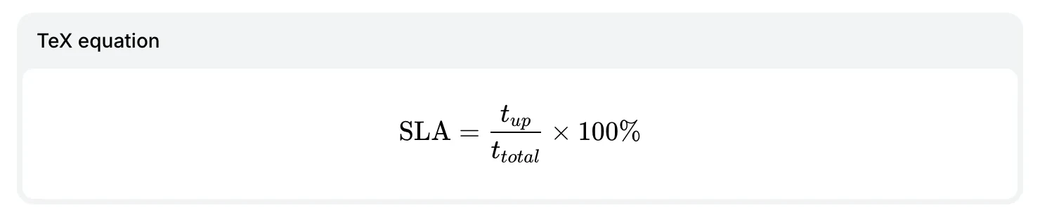 The SLA formula in TeX